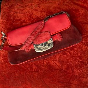 Tods red leather